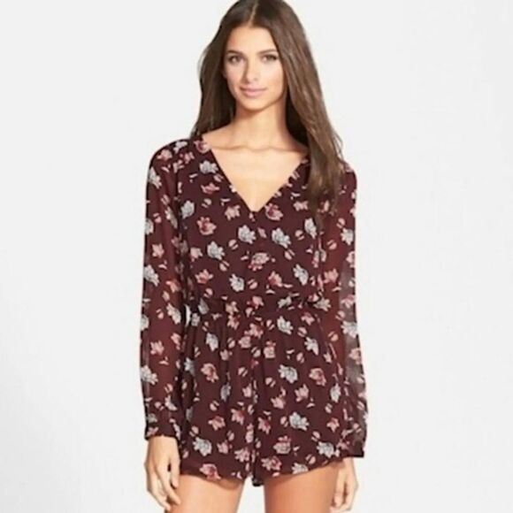 ASTR the Label Longsleeve Floral Romper - Picture 1 of 6
